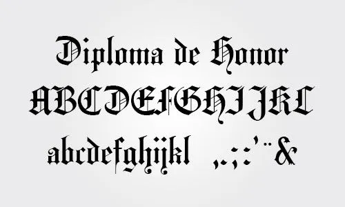 10 tipos de letras para diplomas y certificados, parte 1 - Oficientes