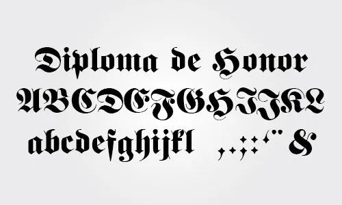 10 tipos de letras para diplomas y certificados, parte 1 - Oficientes