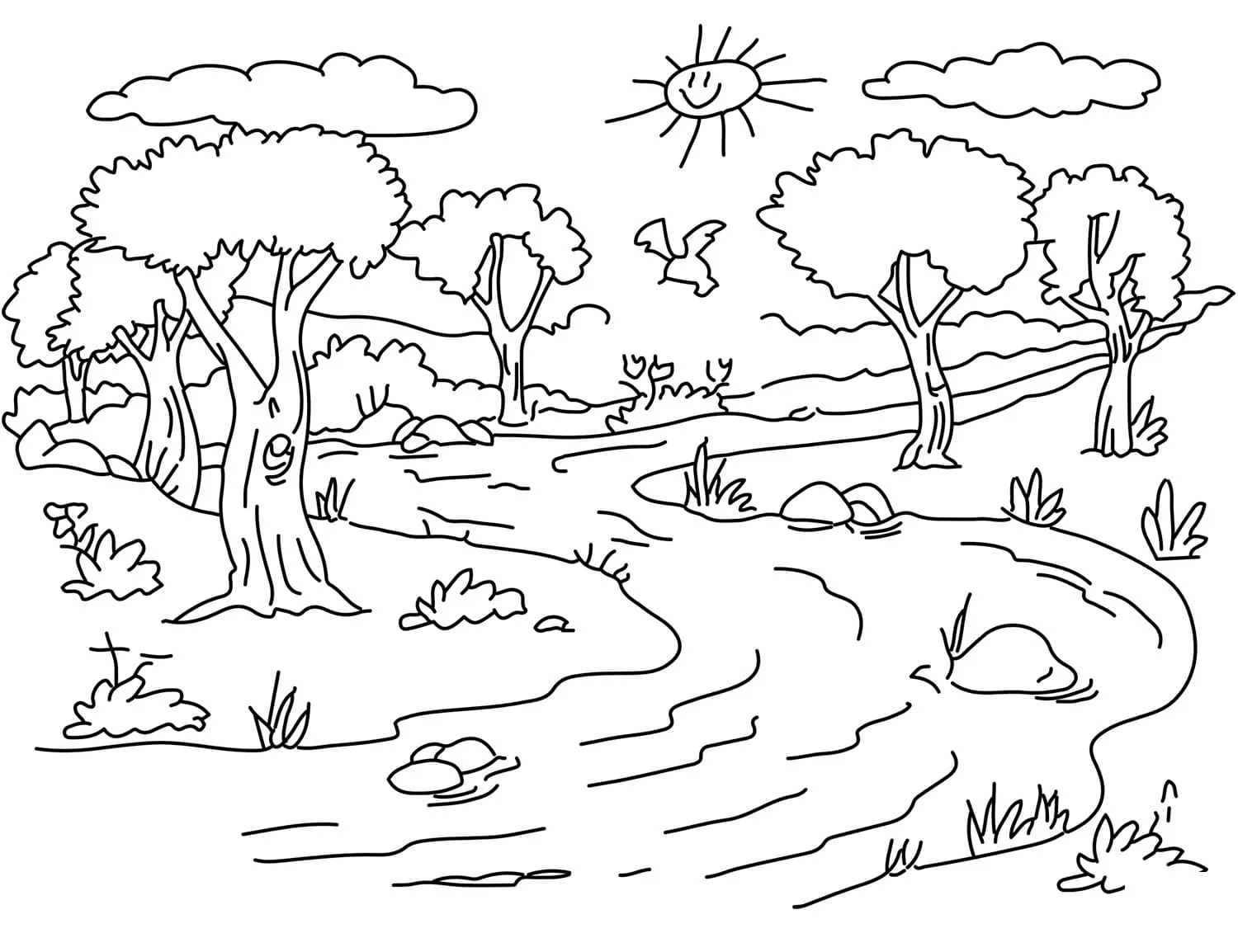 100 Dibujos de Naturaleza para colorear - Paisaje, Montañas, Mar 100 Dibujos de Naturaleza para colorear - Paisaje, Montañas, Mar