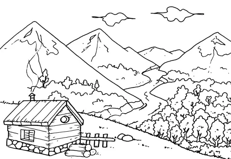 100 Dibujos de Naturaleza para colorear - Paisaje, Montañas, Mar 100 Dibujos de Naturaleza para colorear - Paisaje, Montañas, Mar