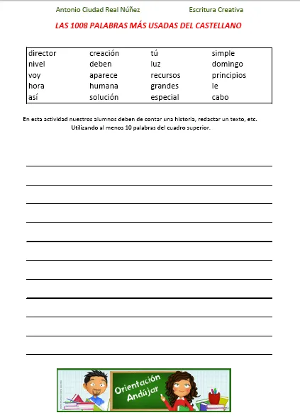 100 fichas para trabajar la escritura creativa. -Orientacion Andujar 100 fichas para trabajar la escritura creativa. -Orientacion Andujar