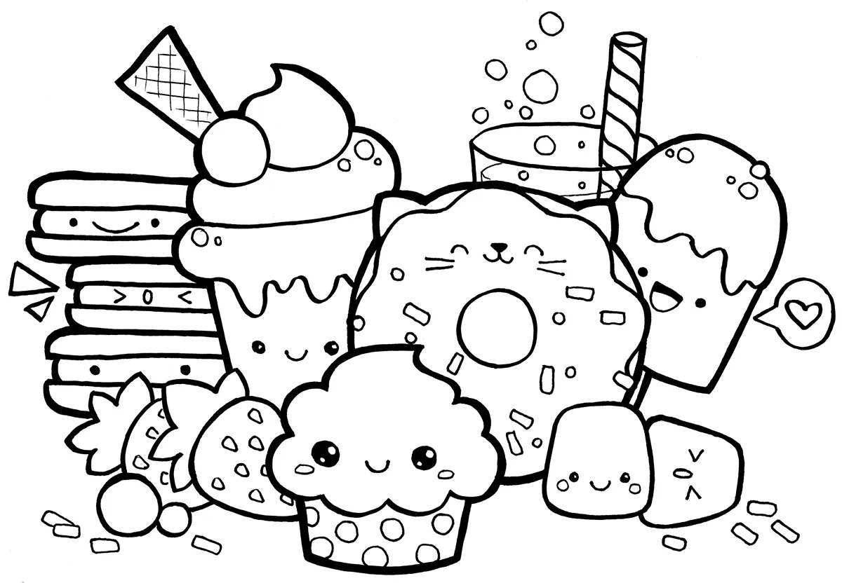 Más de 100 imágenes kawaii para descargar, imprimir y colorear Más de 100 imágenes kawaii para descargar, imprimir y colorear
