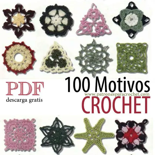 100 motivos y patrones para tejer crochet / pdf para descargar ...