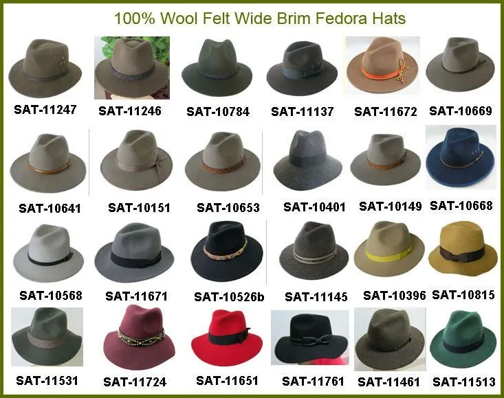 100% de lana personalizada para hombre de fieltro de lana de la ...
