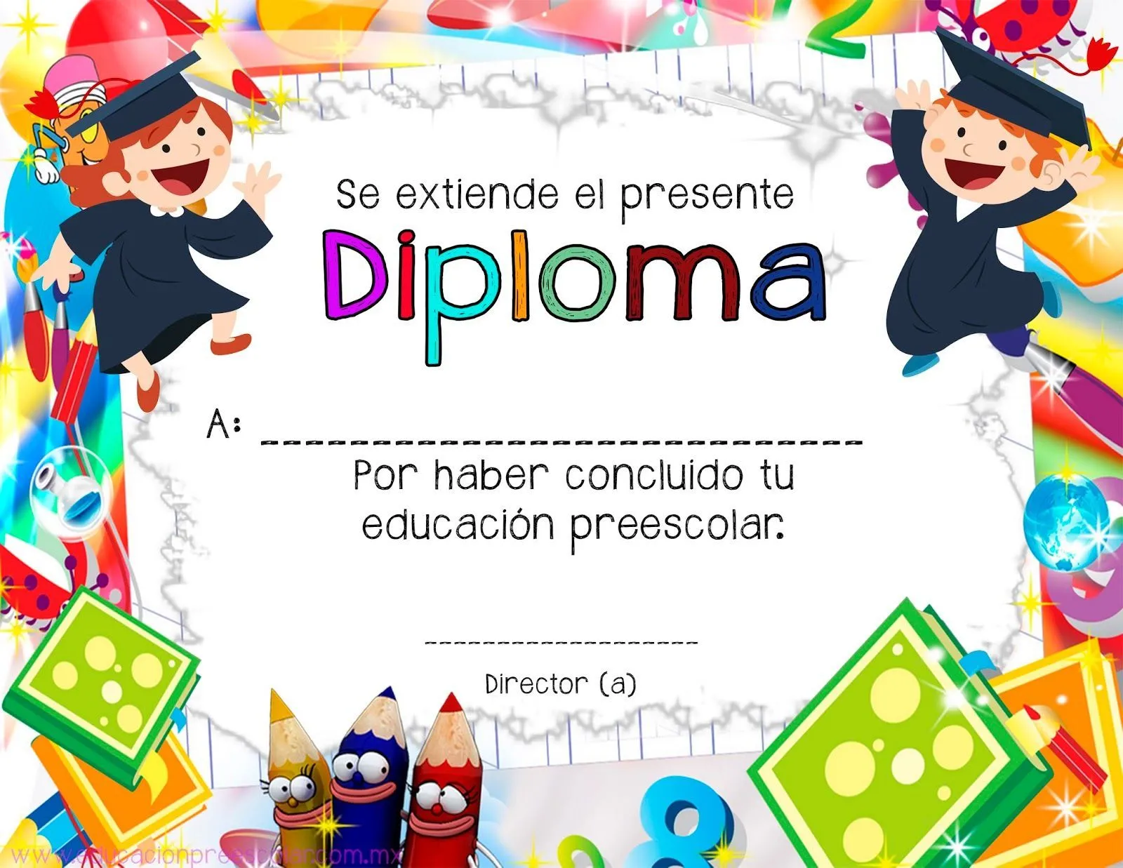 100 Plantillas Para Diplomas Infantiles, Preescolares - BsF 100,00 ...