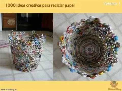 1000 manualidades creativas reciclando papel - YouTube 1000 manualidades creativas reciclando papel - YouTube
