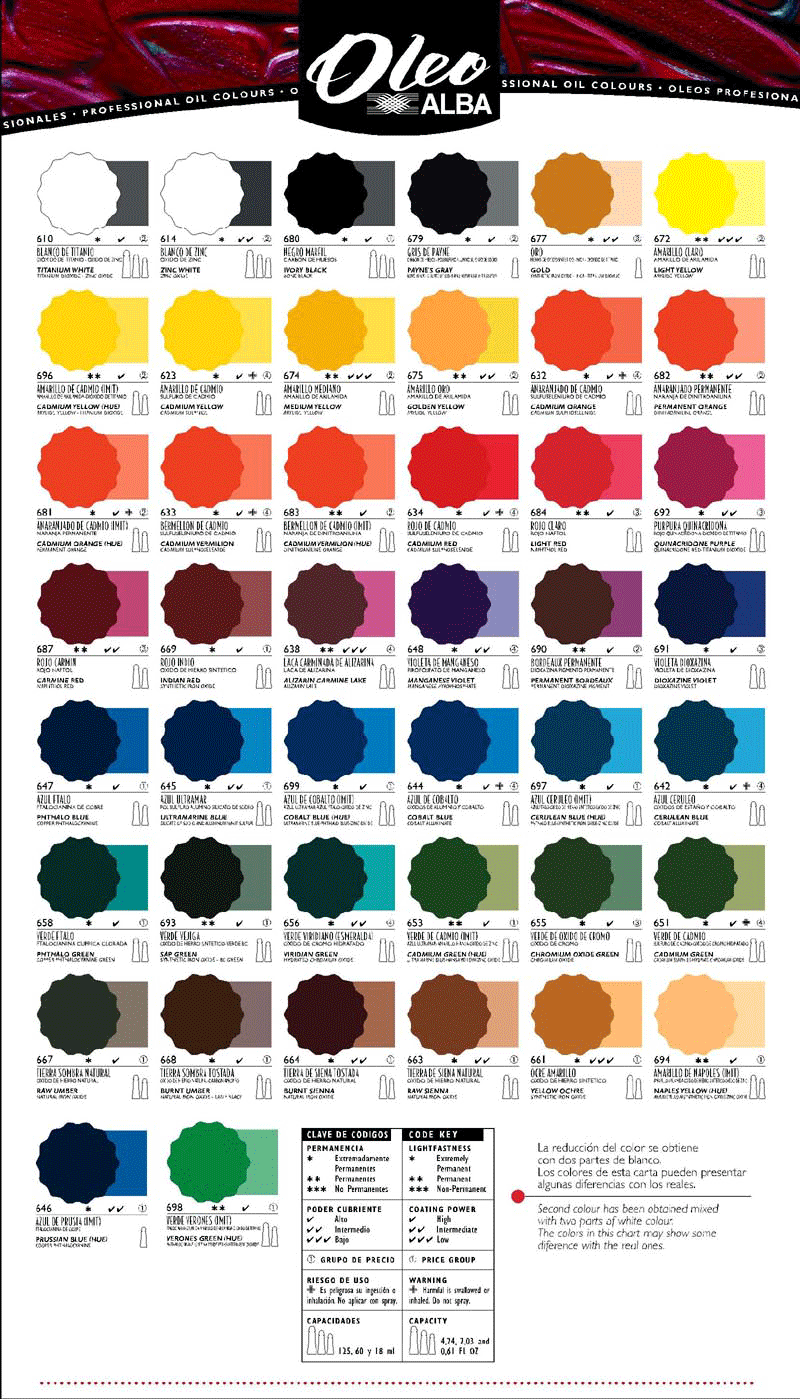 11 Alba carta colores Oleos