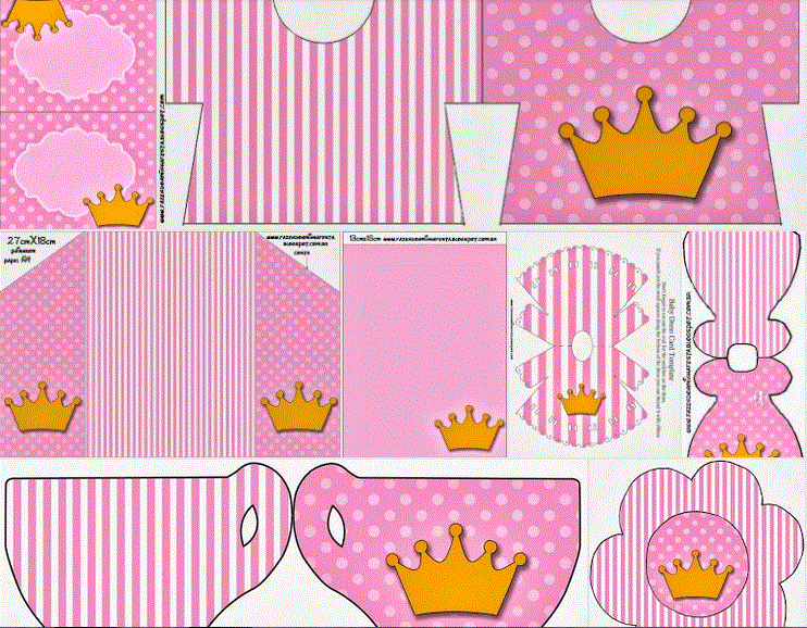 11 Invitaciones en tonos rosa con coronas, ideales para fiestas de ... 11 Invitaciones en tonos rosa con coronas, ideales para fiestas de ...