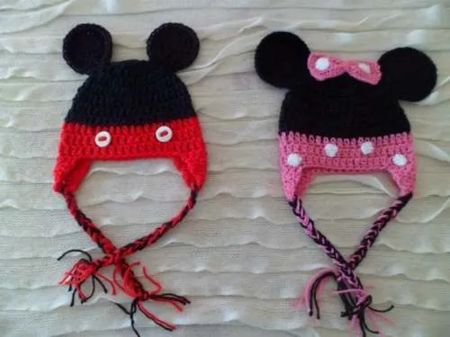 12 Bonitos gorros tejidos de Minnie mouse | Gorros tejidos