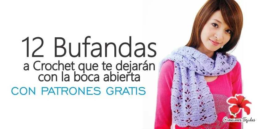 12 Bufandas a Crochet que te dejarán con la boca abierta ...