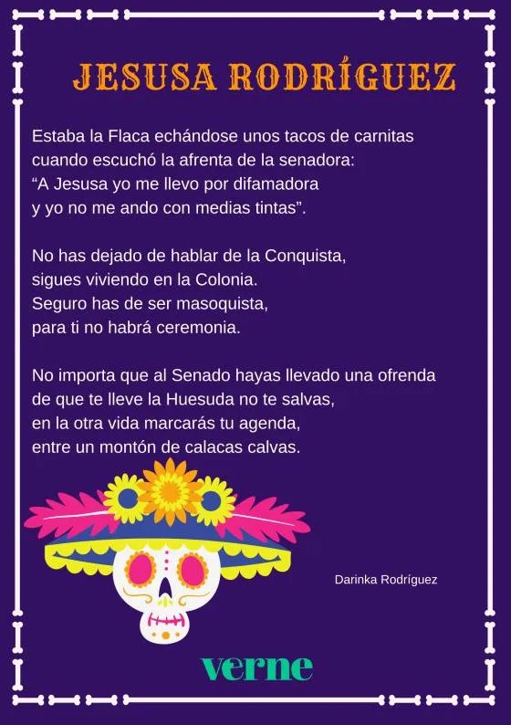12 calaveritas literarias para los personajes mexicanos de 2019 | Verne México EL PAÍS 12 calaveritas literarias para los personajes mexicanos de 2019 | Verne México EL PAÍS