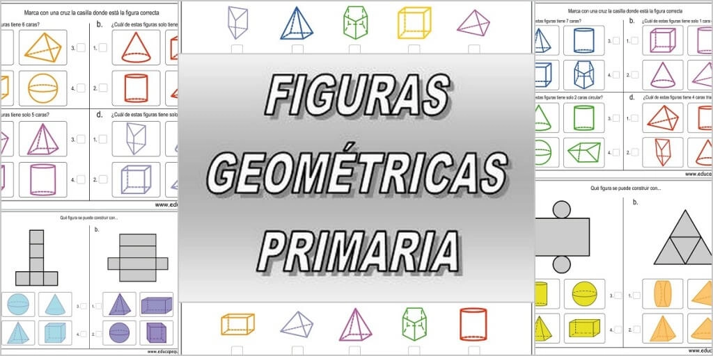 12 Fichas con EJERCICIOS ➡➤ FIGURAS GEOMÉTRICAS PRIMARIA 12 Fichas con EJERCICIOS ➡➤ FIGURAS GEOMÉTRICAS PRIMARIA