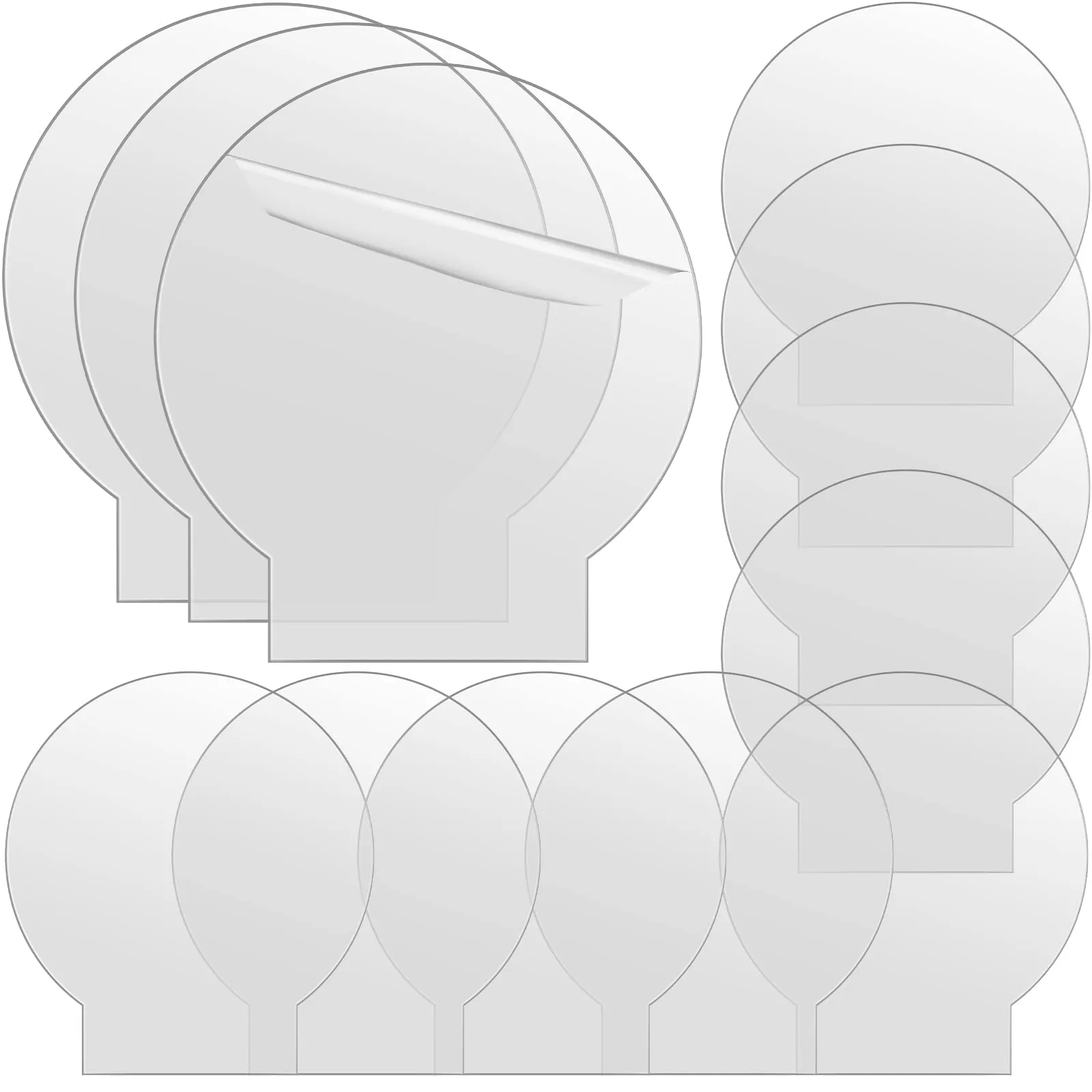 12 Hojas de Acrílico para Base de Luz LED Tablero de Panel Transparente de 0,08 Pulgadas/ 2 mm de Grosor Espacios en Blanco Acrílicos con Protección de Doble Cara (Redondo) : Amazon.com.mx: 12 Hojas de Acrílico para Base de Luz LED Tablero de Panel Transparente de 0,08 Pulgadas/ 2 mm de Grosor Espacios en Blanco Acrílicos con Protección de Doble Cara (Redondo) : Amazon.com.mx:
