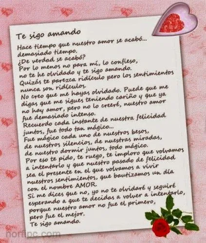 Como hacer una carta de amor para mi novia - Imagui