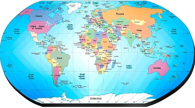 Imagenes de Mapamundi con sus nombres - Imagui