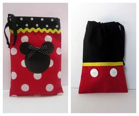 13 Minnie Mouse and 26 Mickey Mouse Fabric Party Favor Bags ...