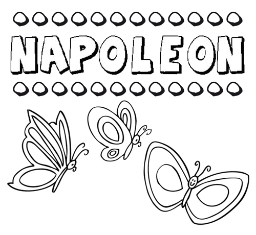 Napoleón: dibujos de los nombres para colorear, pintar e imprimir Napoleón: dibujos de los nombres para colorear, pintar e imprimir