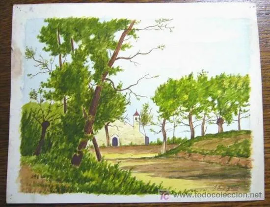 1377.- acuarela 17x21 dos caras ,,, dos paisaj - Comprar Acuarelas ...