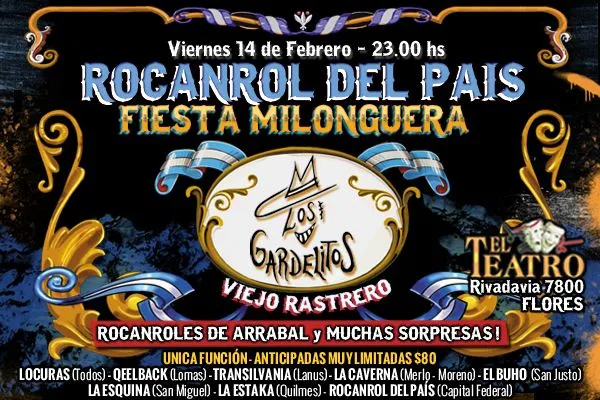 EL 14 DE FEBRERO ESTAREMOS EN LA FIESTA DE ROCANROL DEL PAIS ... EL 14 DE FEBRERO ESTAREMOS EN LA FIESTA DE ROCANROL DEL PAIS ...