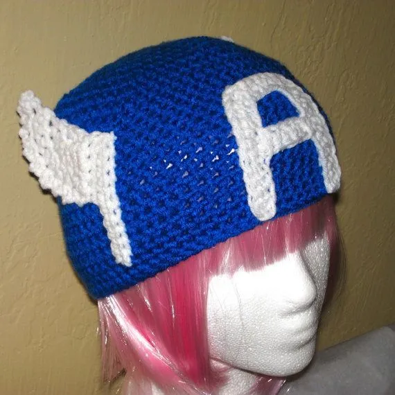 Gorro capitan america a crochet - Imagui