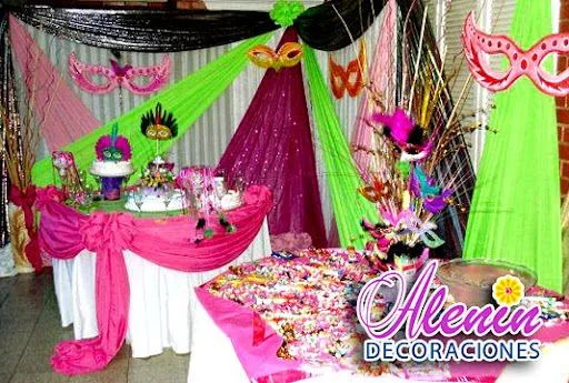 15 AÑOS: Decoración 15 años - (Máscaras de carnaval) 15 AÑOS: Decoración 15 años - (Máscaras de carnaval)