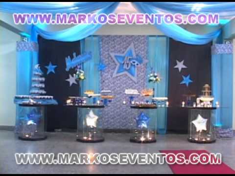 15 años Melanie - decoracion turqueza con estrellas fashion - YouTube