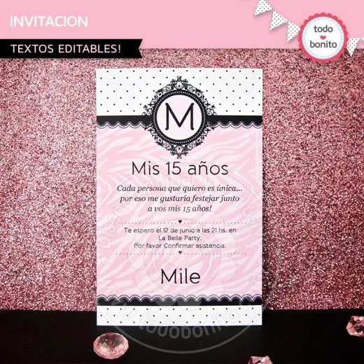 Animal Print Cebra Rosa: invitación para imprimir | e-Ventos 15 ... Animal Print Cebra Rosa: invitación para imprimir | e-Ventos 15 ...