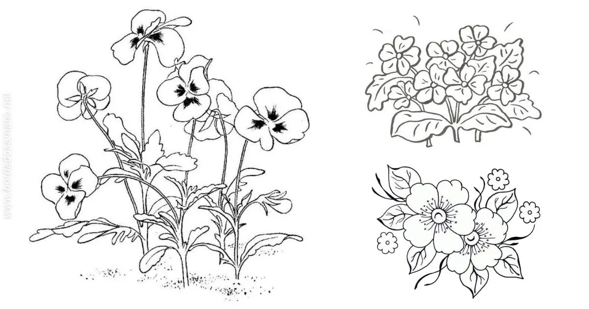 15 Dibujos para bordar servilletas - Bordados a Mano