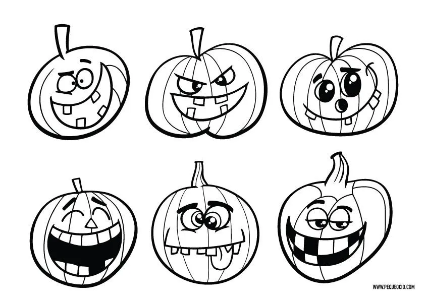 15 dibujos de calabazas de Halloween para colorear - Pequeocio 15 dibujos de calabazas de Halloween para colorear - Pequeocio