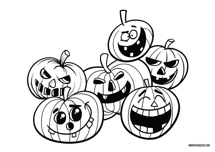 15 dibujos de calabazas de Halloween para colorear - Pequeocio 15 dibujos de calabazas de Halloween para colorear - Pequeocio