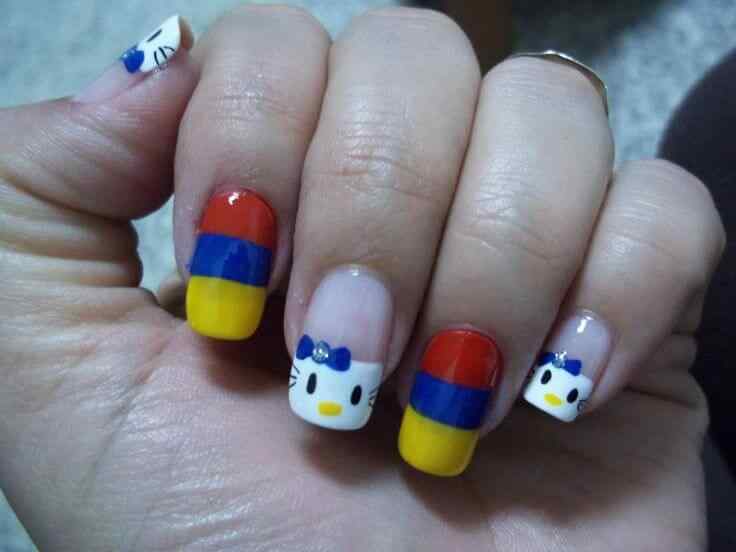 Más de 15 fotos de uñas decoradas con la bandera de Colombia ...
