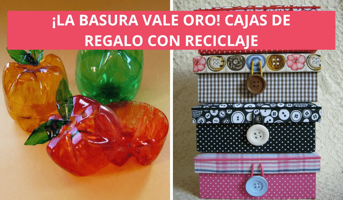 15 Ideas de cajas de regalo hechas con material reciclado - Manualidades eli