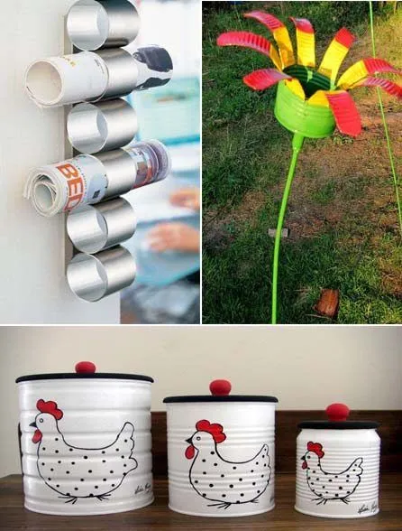 15 Ideas Diy para reciclar y decorar con latas de hojalata. | Mil ... 15 Ideas Diy para reciclar y decorar con latas de hojalata. | Mil ...