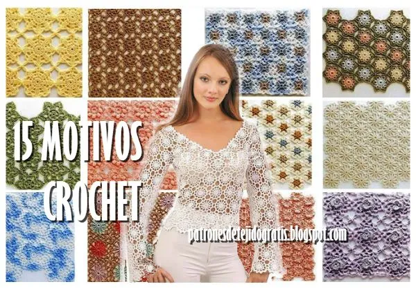 15 Patrones de Motivos Crochet Continuo ~ Patrones para Crochet 15 Patrones de Motivos Crochet Continuo ~ Patrones para Crochet