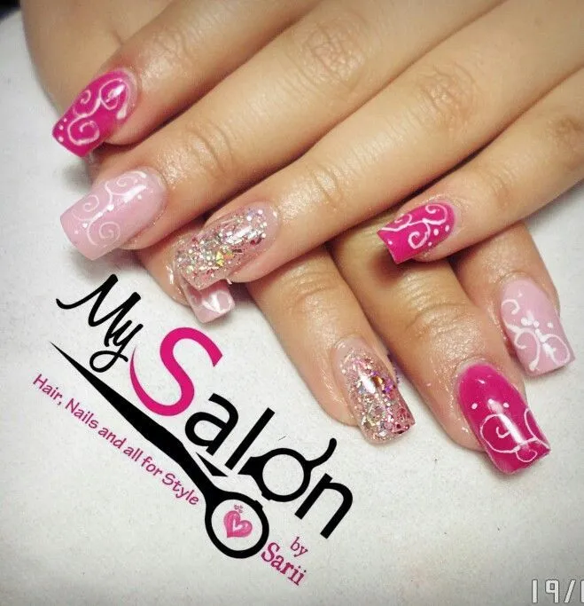 150 Uñas acrílicas. Punta cuadrada. Fiusha y rosa pastel gitana de ... 150 Uñas acrílicas. Punta cuadrada. Fiusha y rosa pastel gitana de ...
