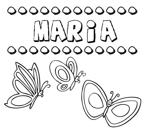 María: dibujos de los nombres para colorear, pintar e imprimir María: dibujos de los nombres para colorear, pintar e imprimir