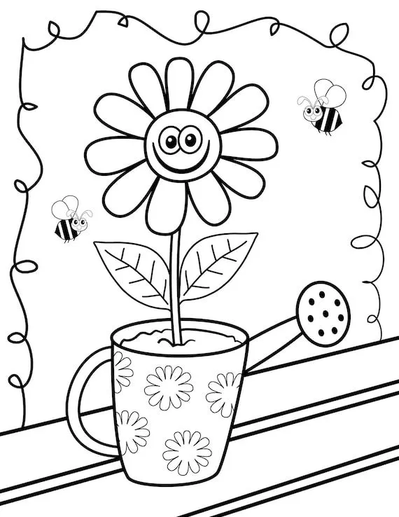 16 páginas para colorear de flores y bichos con caritas - Etsy México 16 páginas para colorear de flores y bichos con caritas - Etsy México