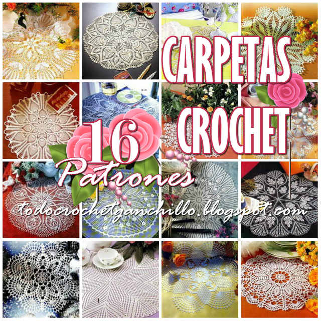 16 Patrones de Carpetas Crochet