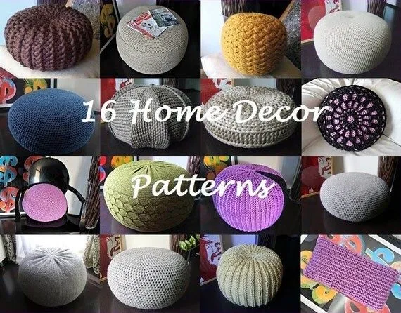 16 patrones de Tejer Crochet patrones decoración por isWoolish 16 patrones de Tejer Crochet patrones decoración por isWoolish