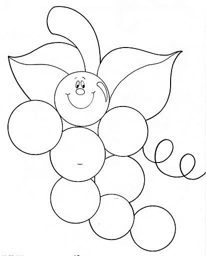 Pinto Dibujos: Uvas para colorear