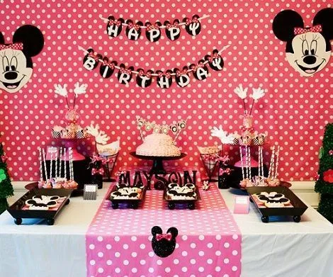 Decoración para cumpleaños de 1 año de Minnie - Imagui | ideas ...