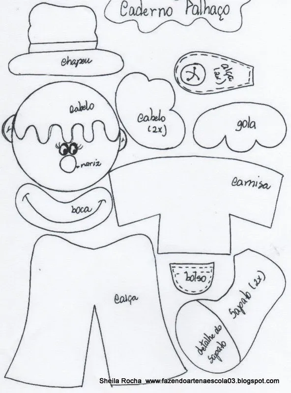 kit cuaderno y lapiz Payaso | Todo en GOMA EVA | goma eva | Pinterest