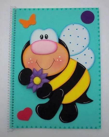 cuaderno decorado con goma eva on Pinterest | Patchwork Embutido ...