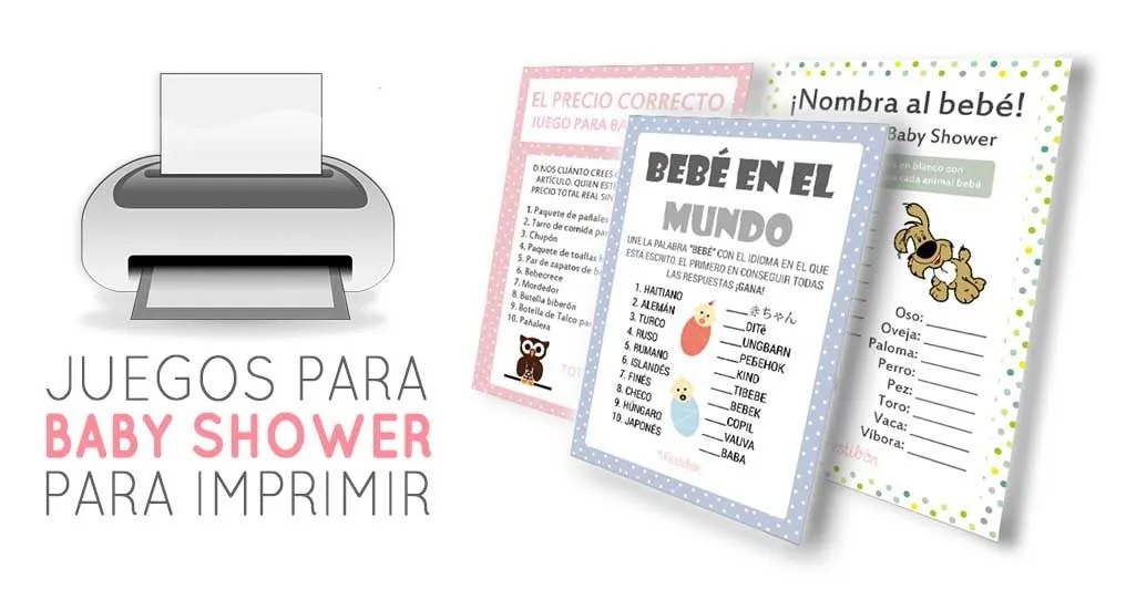 17 Juegos para Baby Shower para Imprimir Gratis! | Juegos de Baby Shower 17 Juegos para Baby Shower para Imprimir Gratis! | Juegos de Baby Shower