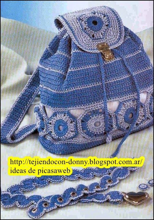 TEJIDOS A CROCHET - GANCHILLO - PATRONES: BOLSOS Y MOCHILAS ... TEJIDOS A CROCHET - GANCHILLO - PATRONES: BOLSOS Y MOCHILAS ...
