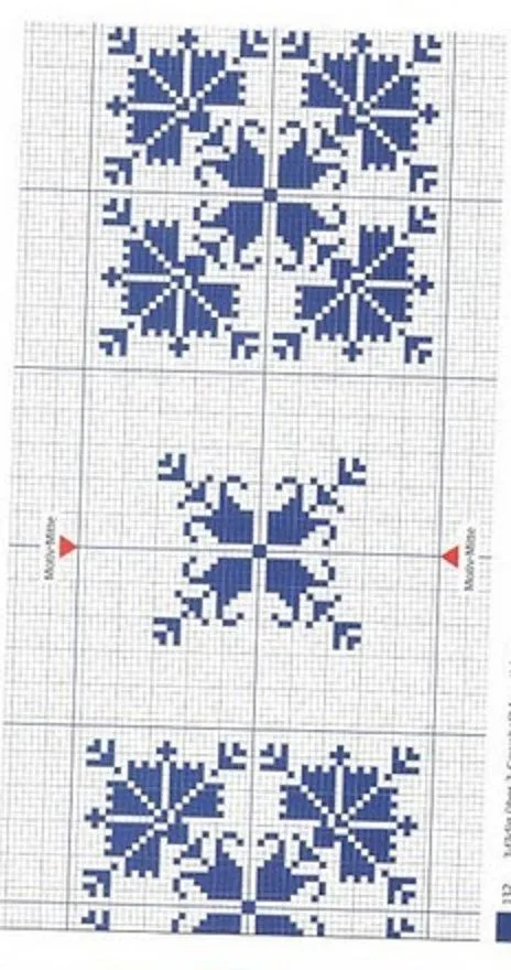 Punto de Cruz: Cenefas para manteles en Azul. | Punto De Cruz Punto de Cruz: Cenefas para manteles en Azul. | Punto De Cruz