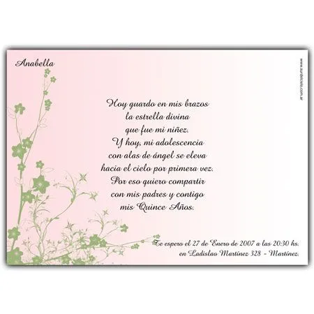 Quinceanera invitation card. Tarjeta invitación para 15 años ... Quinceanera invitation card. Tarjeta invitación para 15 años ...