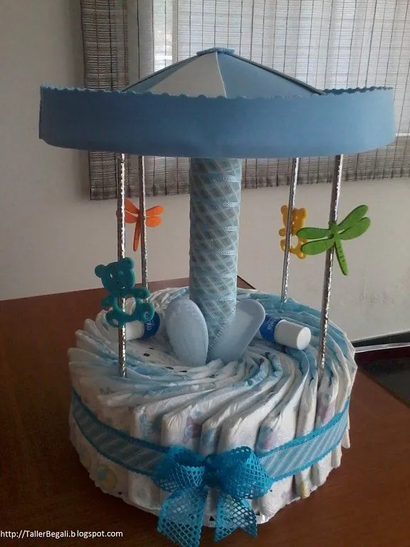 Tartas de pañales para el baby shower | Aprender manualidades es ... Tartas de pañales para el baby shower | Aprender manualidades es ...