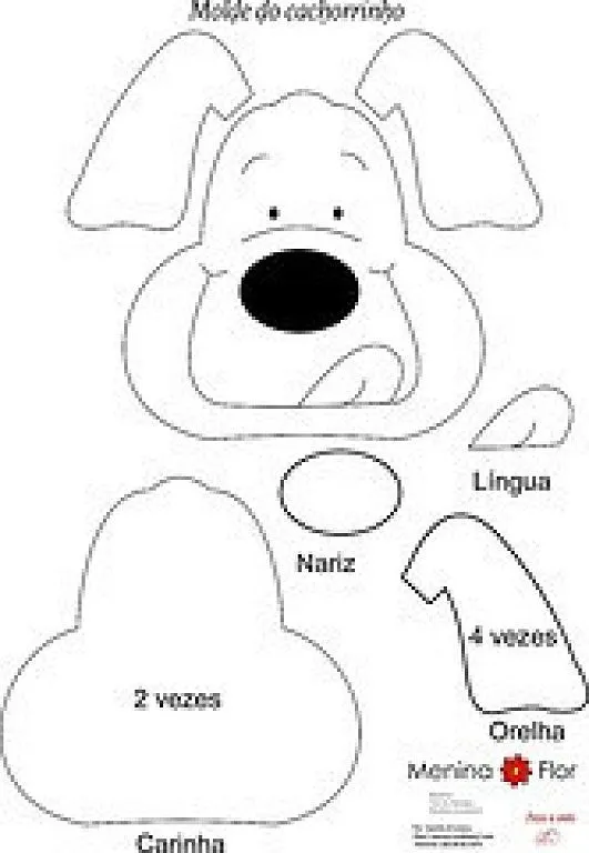 MOLDES PERRO GOMA EVA - Imagui | goma eva | Pinterest ...