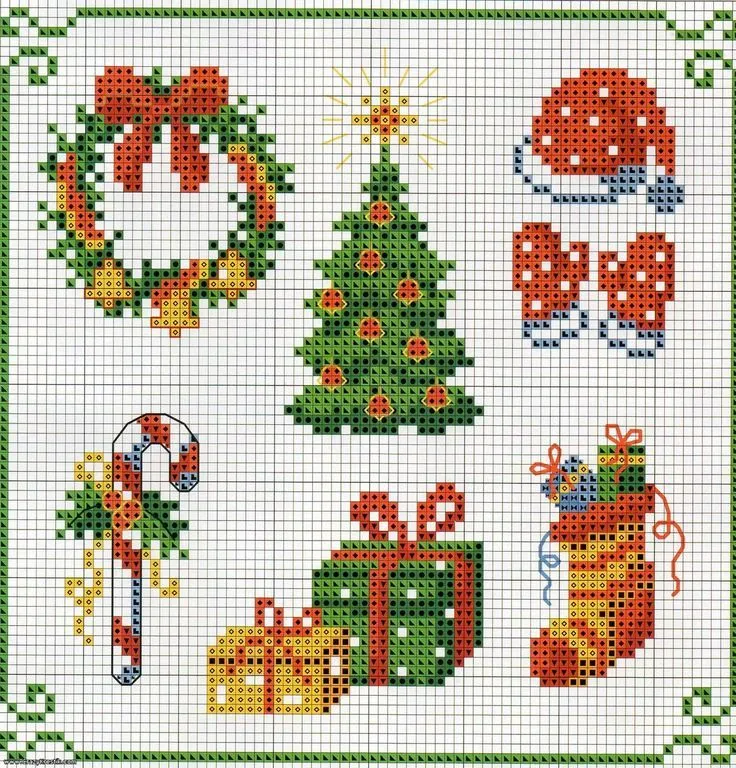 17 mejores ideas sobre Punto De Cruz De Navidad en Pinterest ...